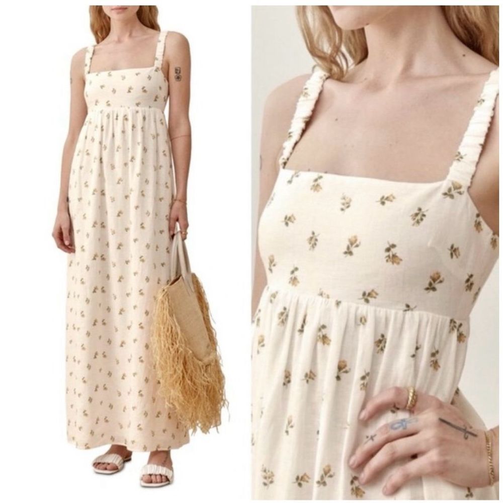 Reformation Tana Linen Floral Dress